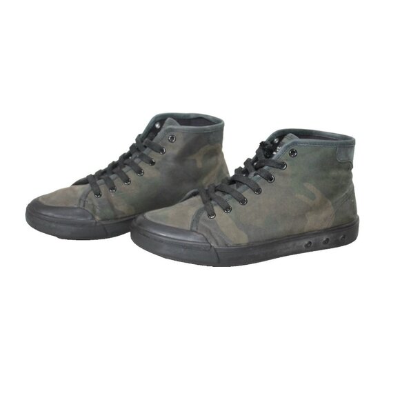 Rag & Bone Mens 9 High Top Lace Up Sneakers Camo Canvas 42.5 Standard Issue